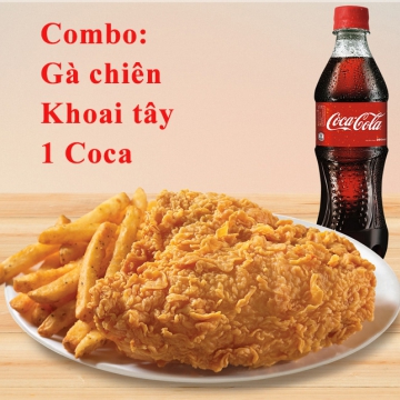 Combo: Gà chiên + khoai tây + 1 ly coca