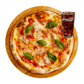 Pizza size vừa + 2 ly coca